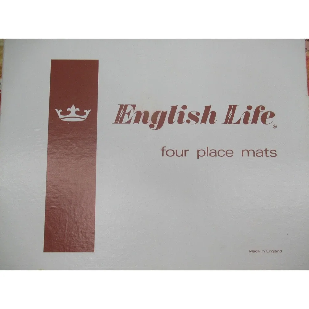 English Life Set 4 Cork Backed Placemats Wheels Australia Made England vintage